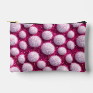 Roze Fluffy Textuur Op Magenta Glitter Patroon Etui