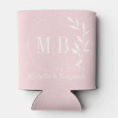 Roze Fluisterblad Trouw Monogram Blikjeskoeler (Achterkant)