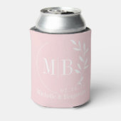 Roze Fluisterblad Trouw Monogram Blikjeskoeler (Blikje Achterkant)