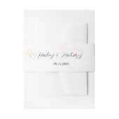 Roze fluistert bruiloft uitnodiging buik band uitnodigingen wikkel (Voorkant Voorbeeld)