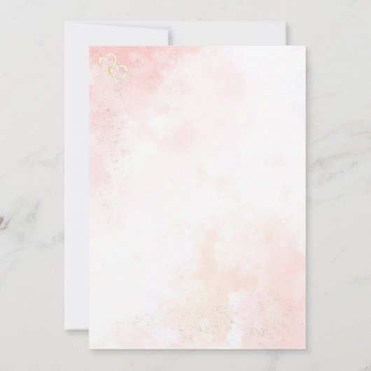 Roze fluistert bruiloft uitnodigingen (Achterkant)