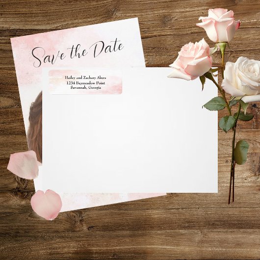 Roze fluistert retour adreslabels etiket