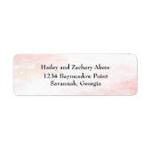 Roze fluistert retour adreslabels etiket (Voorkant)