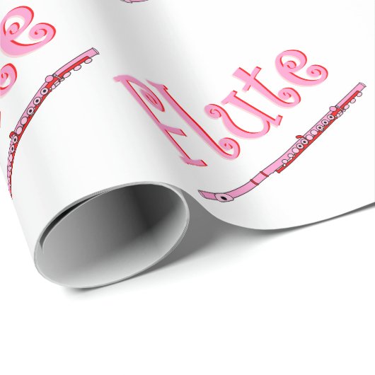 Roze fluit inpakpapier (Rol Hoek)