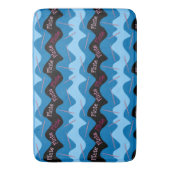 Roze Fluitpatroon Badmat (Voorkant Verticaal)