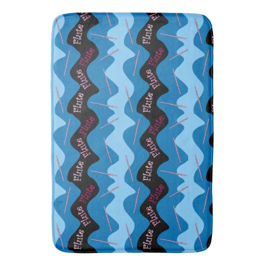 Roze Fluitpatroon Badmat (Voorkant Verticaal)