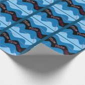 Roze Fluitpatroon Cadeaupapier (Hoek)