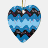 Roze Fluitpatroon Keramisch Ornament (Links)