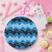 Roze Fluitpatroon Papieren Bordje (Feest)