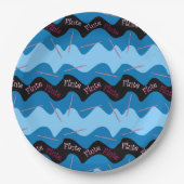 Roze Fluitpatroon Papieren Bordje (Voorkant)