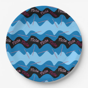 Roze Fluitpatroon Papieren Bordje