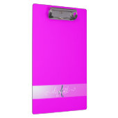 Roze fluorescerend monogram klembord (Rechts)