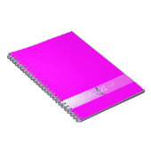 Roze fluorescerend monogram notitieboek (Rechterzijde)