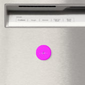 Roze fluorescerend neon monogram magneet (Insitu (Vaatwasser))