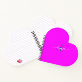 Roze Fluorescerend Neon Monogram Notitieboek (Binnen)