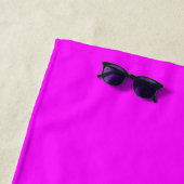 Roze Fluorescerend Neon Monogram Strandlaken (In situ)