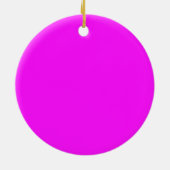 Roze Fluorescerende Monogram  Keramisch Ornament (Achterkant)