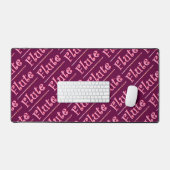 Roze flute bureaumat (Keyboard & Muis)