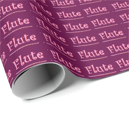 Roze flute cadeaupapier (Rol Hoek)