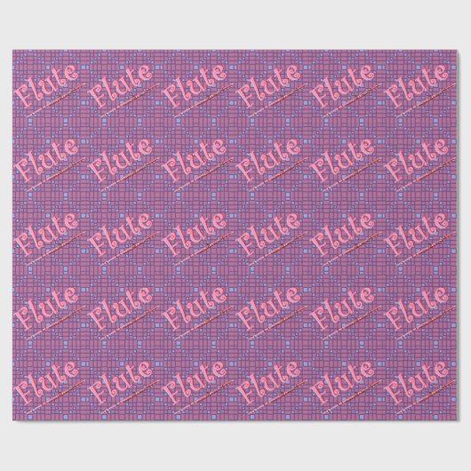 Roze flute cadeaupapier (Vlak)