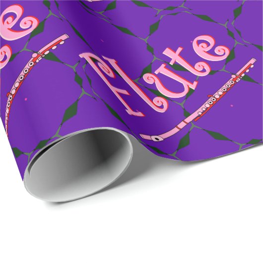 Roze flute cadeaupapier (Rol Hoek)