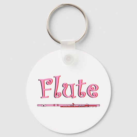 Roze flute sleutelhanger (Voorkant)
