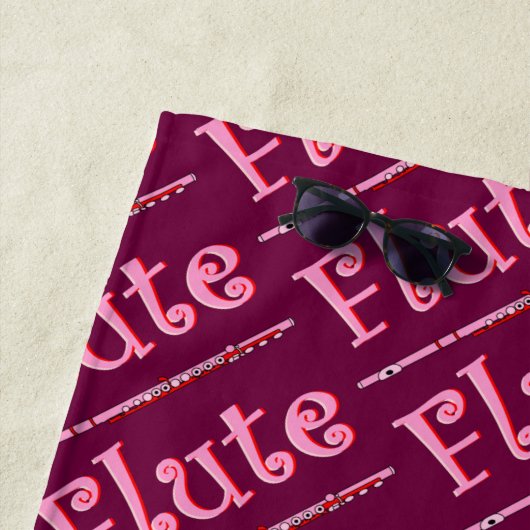 Roze flute strandlaken (In situ)