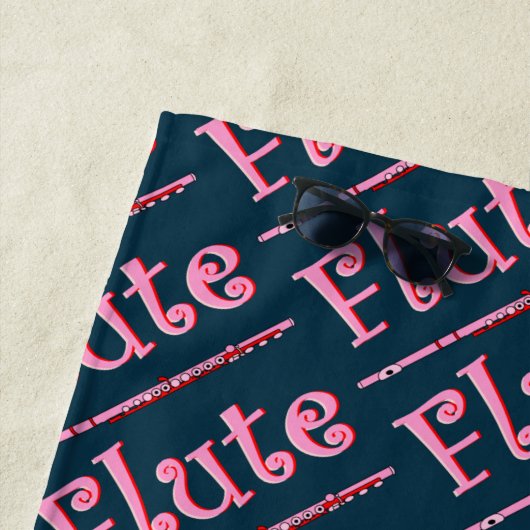 Roze flute strandlaken (In situ)