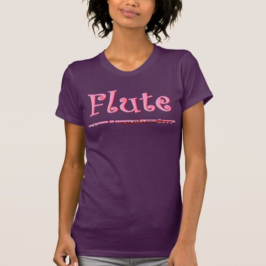 Roze flute t-shirt (Voorkant)