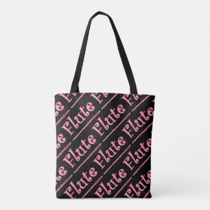 Roze flute tote bag