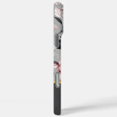 Roze Fluwelen Bloemige Pantser Case-Mate iPhone Case (Achterkant / Rechts)