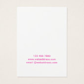 Roze foliage Ketting juwelen-kaart Visitekaartje (Achterkant)