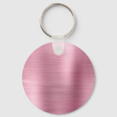 Roze Folie Fancy monogram Sleutelhanger (Achterkant)