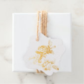 Roze Folie Favor Tag (Met doos)