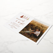 Roze folie getrouwd en helder vakantiefotokaarten folie feestdagenkaart (Gedraaid)