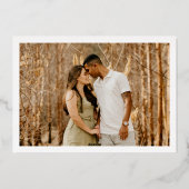 Roze folie getrouwd en helder vakantiefotokaarten folie feestdagenkaart (Achterkant)