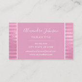 Roze Folie Stripes Massage en Spa Loyaliteit Klantenkaartje (Achterkant)