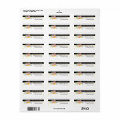 Roze folklore bloemen zwart-wit moderne bruiloft etiket (Full Sheet)