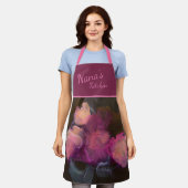 Roze fonies All-Over Print Apron Schort (Gedragen)