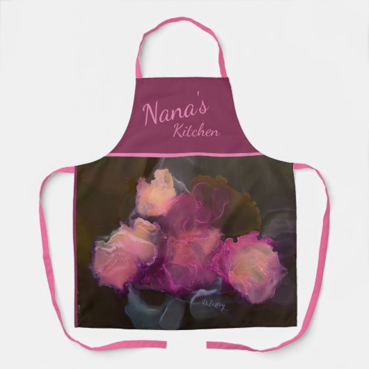 Roze fonies All-Over Print Apron Schort (Voorkant)