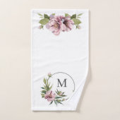 Roze fonies gepersonaliseerde initiaal monogram handdoek (Handdoek)