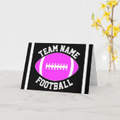 Roze Football Aangepaste teamnaam / Sportpartij te Kaart (Gele Bloem)