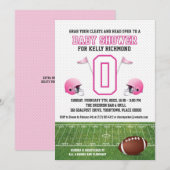 Roze Football Baby shower Kaart (Voorkant / Achterkant)