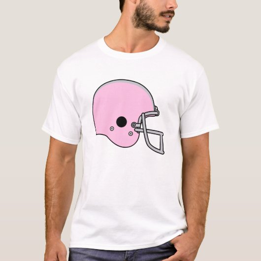 Roze Football Helmet T-shirt (Voorkant)