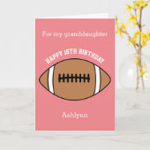Roze Football Sport 16e geboortedag Kaart (Gele Bloem)