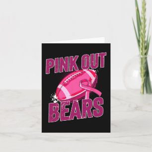 Roze Football Tackle Breast Cancer Kaart