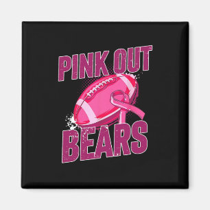 Roze Football Tackle Breast Cancer Magneet