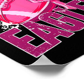 Roze Football Tackle Breast Cancer Poster (Hoek)