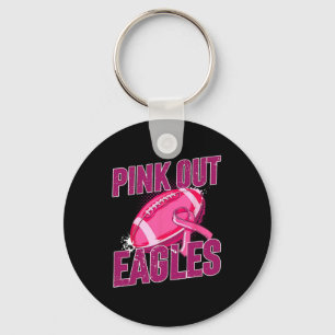 Roze Football Tackle Breast Cancer Sleutelhanger
