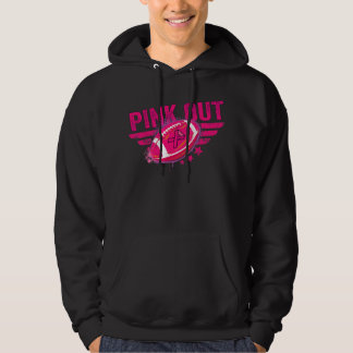 Roze Football van borstkanker Breast C Hoodie